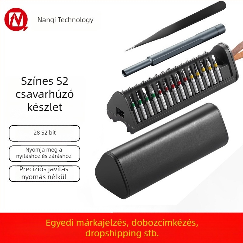 S2 gyorscserés mágneses precíziós csavarhúzó készlet, 28 az 1-ben, otthoni használatra – szemüveghez és egyéb apró javításokhoz