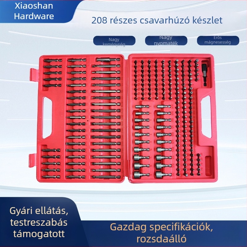 Többcélú csavarhúzó készlet, 208 darab, 214 precíz bit, szigetelt javítóeszközök