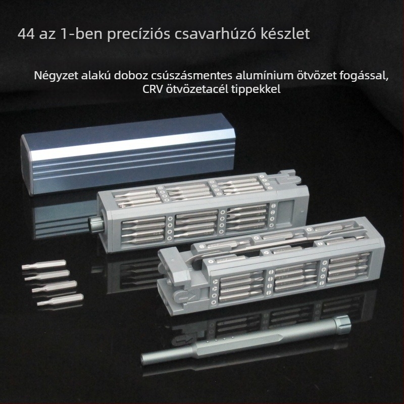 44 az 1-ben precíz csavarhúzó készlet a mobilt és számítógépek javításához – mágneses, CR-V acélból, súly 0.25, szigetelés nélkül