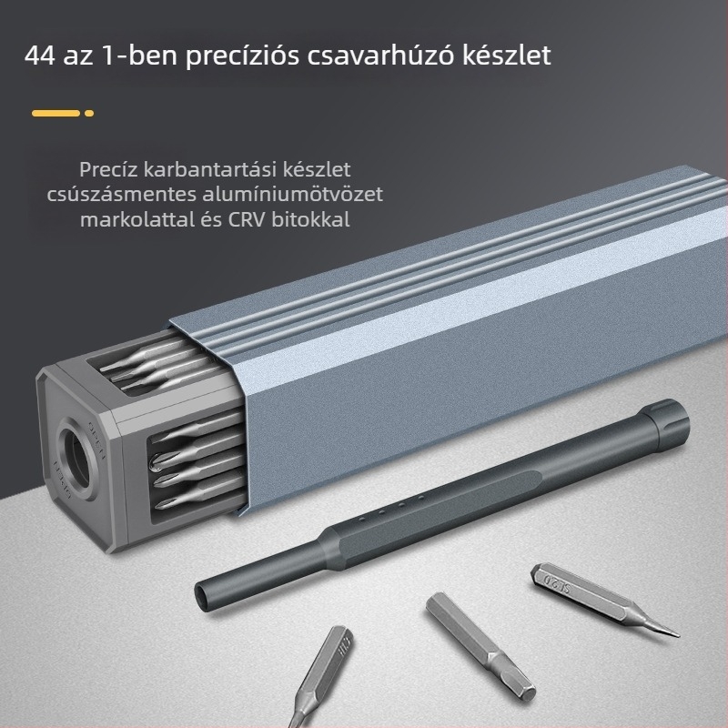44 az 1-ben precíz csavarhúzó készlet a mobilt és számítógépek javításához – mágneses, CR-V acélból, súly 0.25, szigetelés nélkül