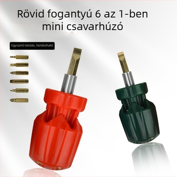 Hat az egyben többfunkciós csavarhúzó – kézi eszköz Phillips és Torx fejjel, CR-V acél