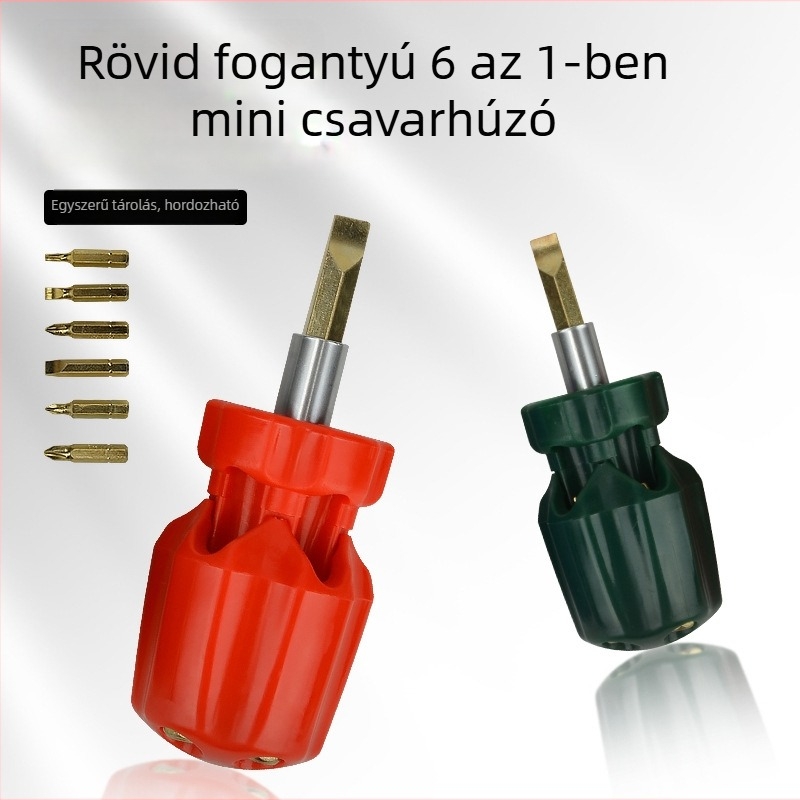 Hat az egyben többfunkciós csavarhúzó – kézi eszköz Phillips és Torx fejjel, CR-V acél