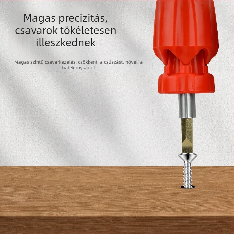Hat az egyben többfunkciós csavarhúzó – kézi eszköz Phillips és Torx fejjel, CR-V acél