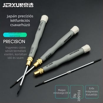 Jingxuan kettős végű precíziós csavarhúzó készlet: keresztes és lapos fej, mágneses, Cr-V acél