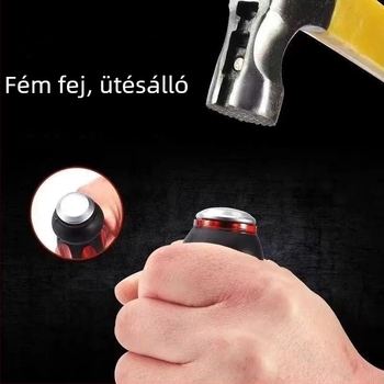 Kétfunkciós kereszthorny csavarhúzó mágneses fejjel, 45# acélból, ragasztóbevonatú markolattal, súly 100 g