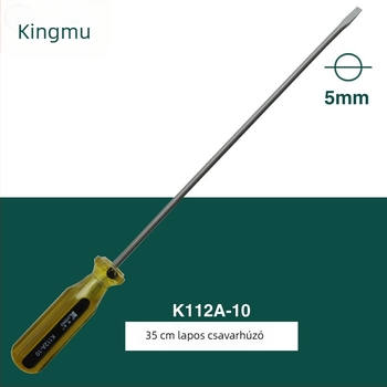 Kyomu K112A javító csavarhúzó, egyenes fejű, szigetelt és mágneses, króm-vanádium acél, gyanta markolatú