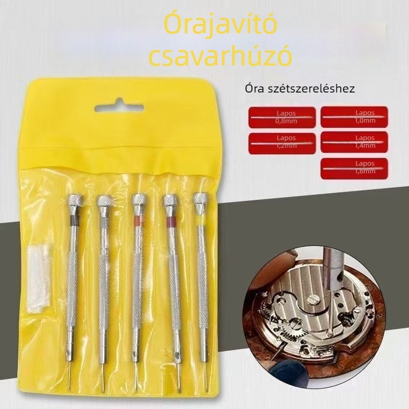Mini csavarhúzó készlet órák javításához, 5 darabos készlet mobiltelefonok és laptopok szétszereléséhez