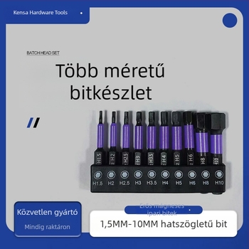 S2-es hex socket bit készlet mágneses hosszabbítóval