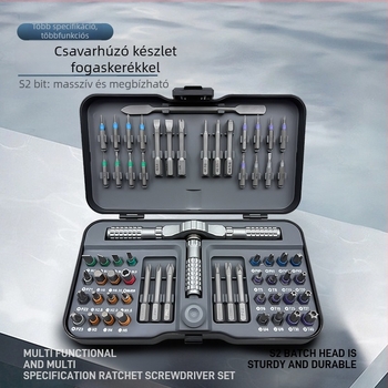 Peng Hui 65-in-1 ratchet csavarhúzó készlet, S2 acél bitek, mágneses, max. 40 N·m