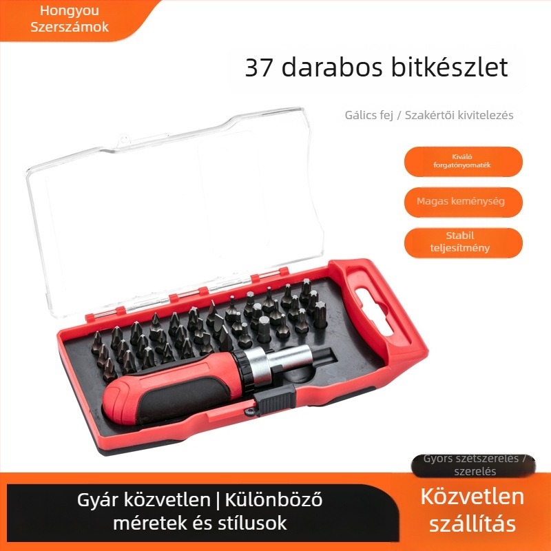 Házi használatú racsnis csavarhúzó készlet, sokoldalú laptop javítási és szétszerelési eszköz, mágneses, CR-V acél