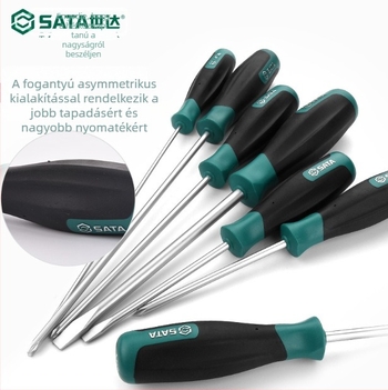 Shida laposfejű csavarhúzó, króm-vanádium acél, mágneses, szigetelés nélküli