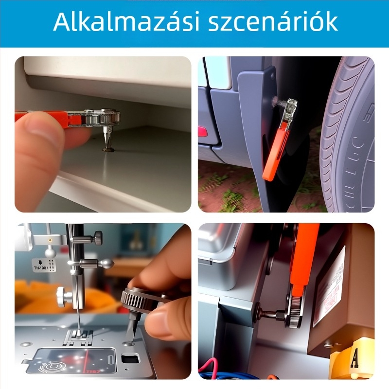 Recézett csavarhúzó készlet – kétirányú, kompakt, többfunkciós rövid bitkészlettel (Cr-V penge, mágneses, Chuanxing márka)