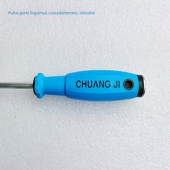 Lapos és kereszthornyú csavarhúzó, szénacél, mágneses vég, egybeöntött kivitel, PC+TPR markolat