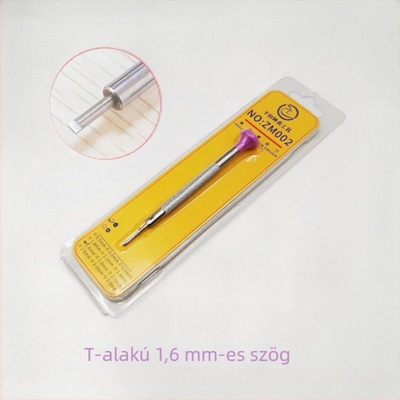 Zilan T-alakú csavarhúzó derékszögű, csúszásmentes, HSS penge és acél nyél