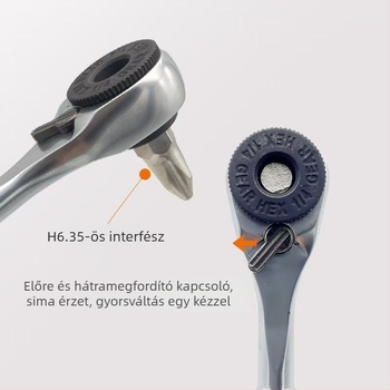 Rácsos csavarhúzó készlet Cr-V acélból, nem mágneses, nem szigetelt, 332 g