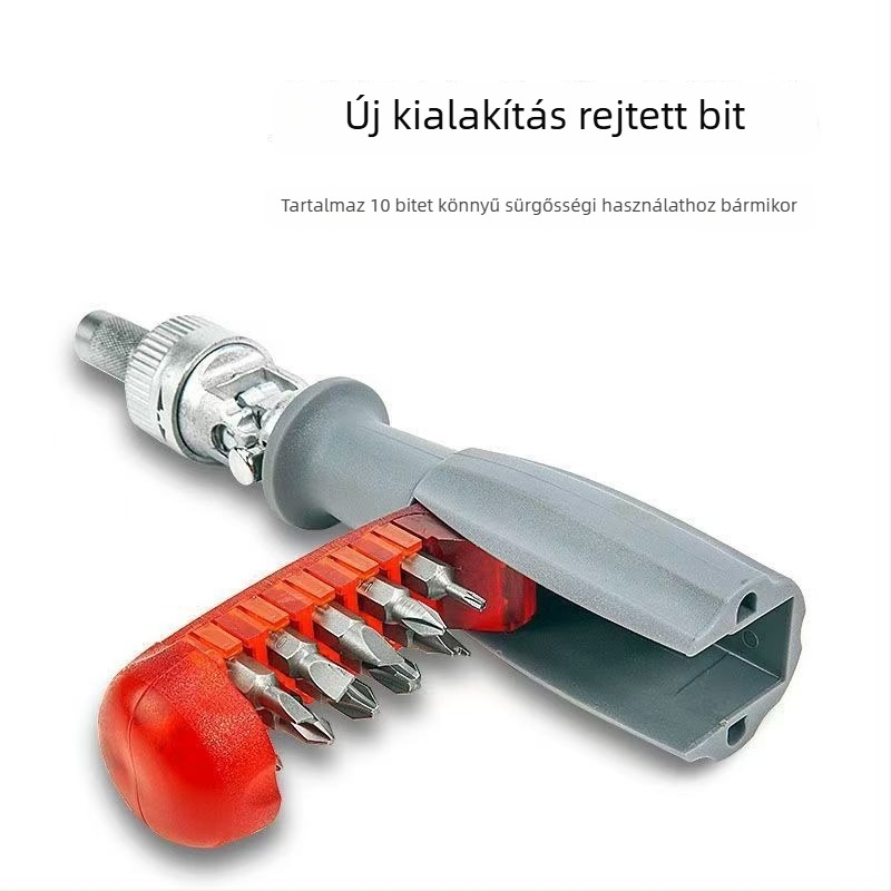 Mágneses racsnis csavarhúzó-készlet, teleszkópos ratchettel, Torx és Phillips fejű, Cr-V acélból