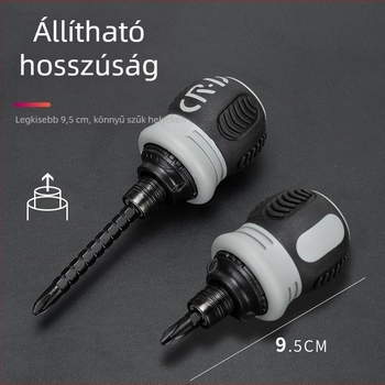 Csavarhúzó készlet ratchet móddal, mágneses, szigetelt, CR-V króm-vanádium acél, 200 g
