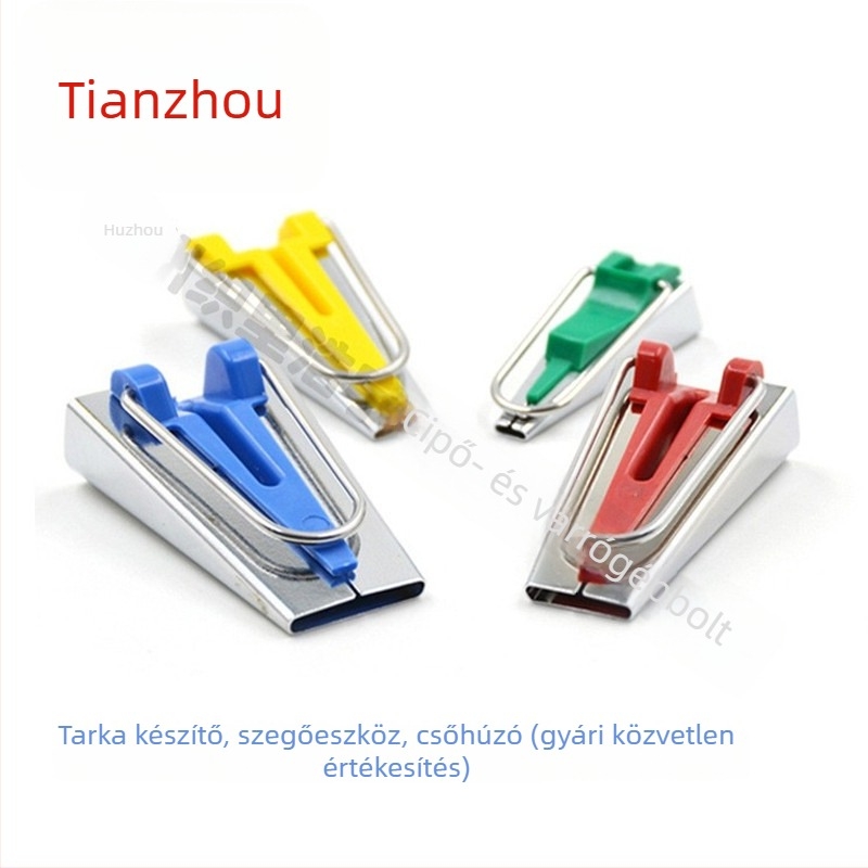 Varrógép kiegészítők – patchwork eszközök készlet: tape maker, edger, curler, rolling edge tool, puller; DIY márka, 100 db, 90 g