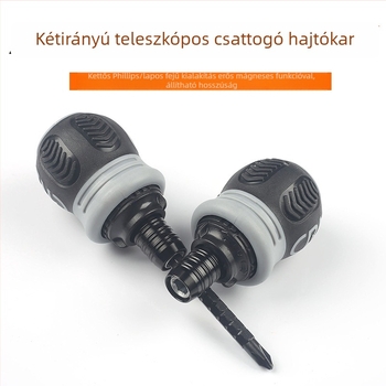 FUTE mini teleszkópos kétirányú racsnis csavarhúzó, vágófej karbontartalmú acél, mágneses és szigetelt, fej formájú retek