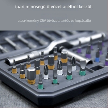 42-in-1 racsnis csavarhúzó készlet — CR-V acél penge, maximális nyomaték 100 N·m, mágneses, nem szigetelt