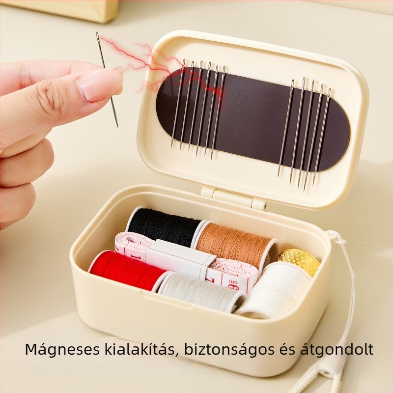Mágneses, hordozható varrótáska – ABS anyagból, kompakt varrókészlet háztartási használatra, ideális diákoknak és időseknek