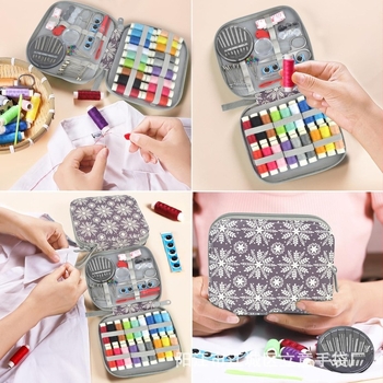 Varrókészlet hópehely mintával DIY táska – 120 darabos doboz, 160 g, testreszabás elérhető, licencelhető magánmárkák