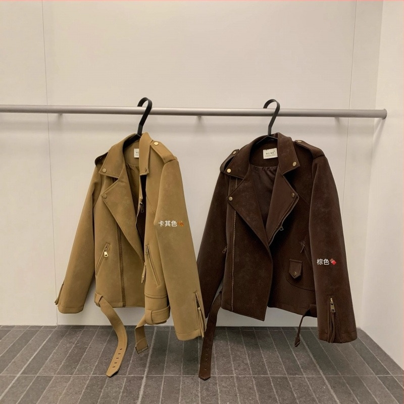 WGWE női rövid kabát – utcai stílus, gallér rever, cipzáros zárás, poliészter anyag, háromdimenziós szabás