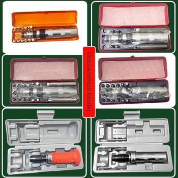 Ütőbit készlet csavarhúzóhoz, 14 darab, szénacél, mágneses, Zi Ming