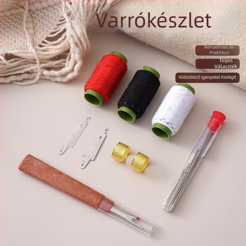 34 darabos készlet nagy szemű acéltűk kézi varráshoz, hosszú vékony tűk időseknek