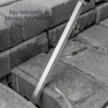 Szerszámkészlet: nagy méretű, rendkívül hosszú laposfejű csavarhúzó, kiterjesztett feszítővas és hosszú nyél – autóhasználatra és önvédelemre