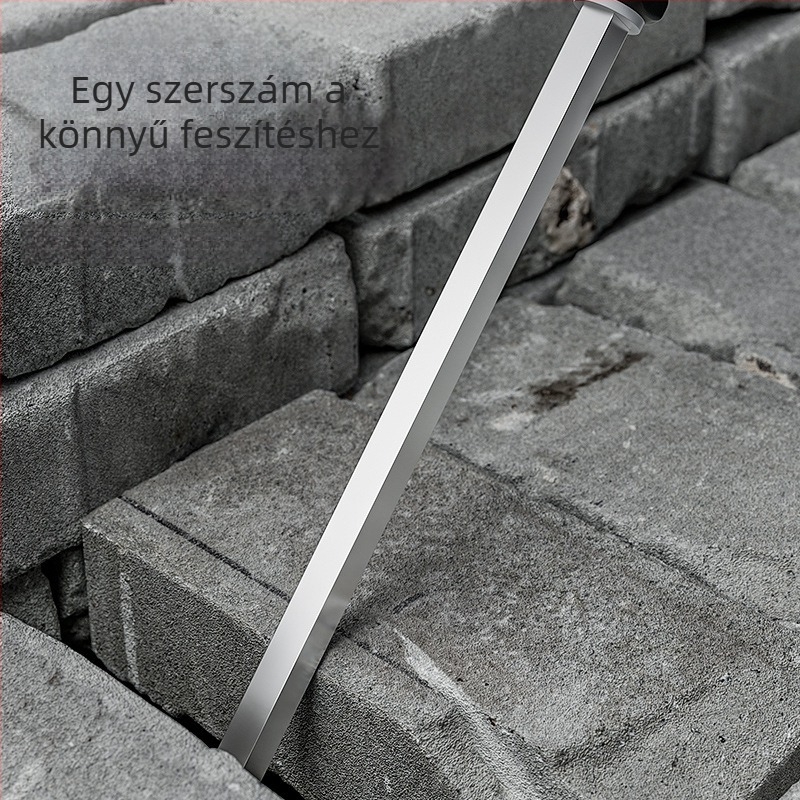 Szerszámkészlet: nagy méretű, rendkívül hosszú laposfejű csavarhúzó, kiterjesztett feszítővas és hosszú nyél – autóhasználatra és önvédelemre
