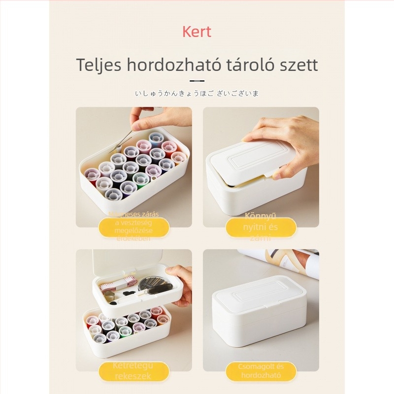 Háztartási varrótás készlet - Többfunkciós, Hordozható, Nagy kapacitás; Márka: Unique; Importált: Nem; Licenszelhető magánmárkák: Nem; Feldolgozás és testreszabás: Nem