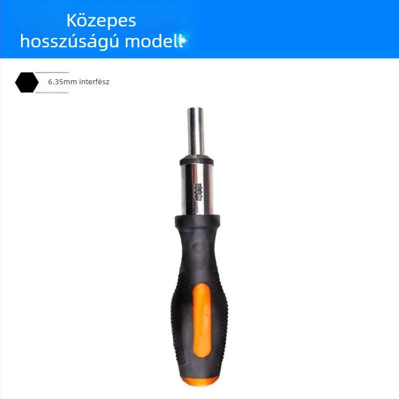Többfunkciós ratchet csavarhúzó, Allen kulcs, előre-hátra forgás, T-markolat, 1 db, 45# acél