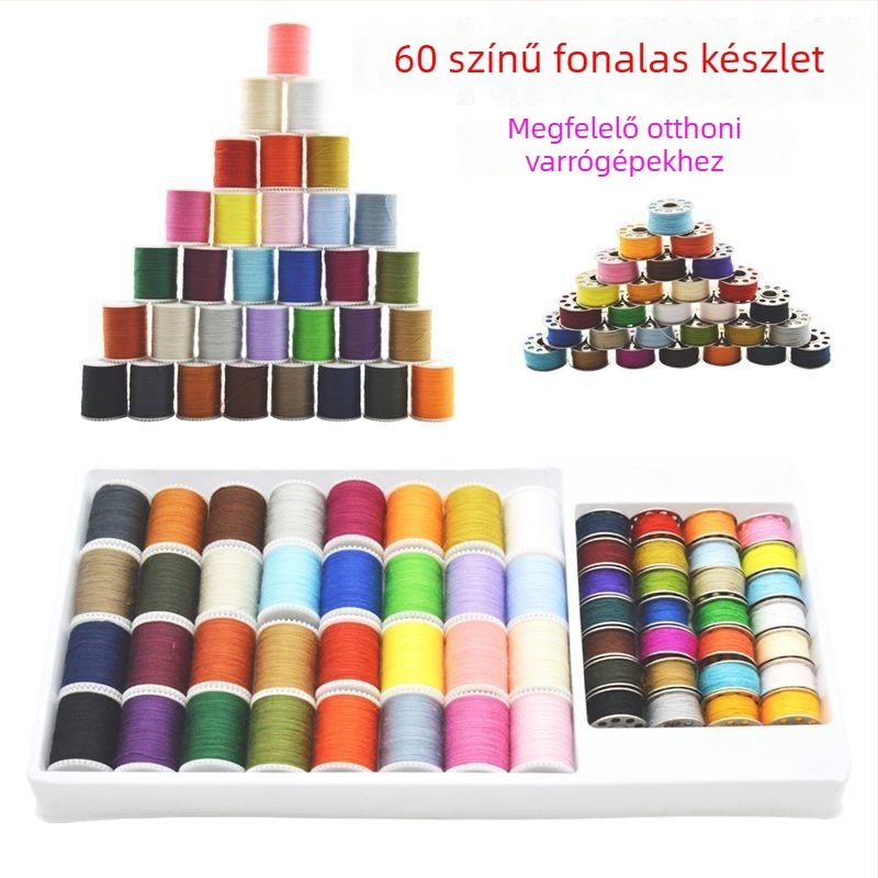 Varró doboz, márka Sewing thread, eredet Guangdong, csomagolás 36 db, bruttó tömeg 0,28 kg, háztartási varrógépekhez.