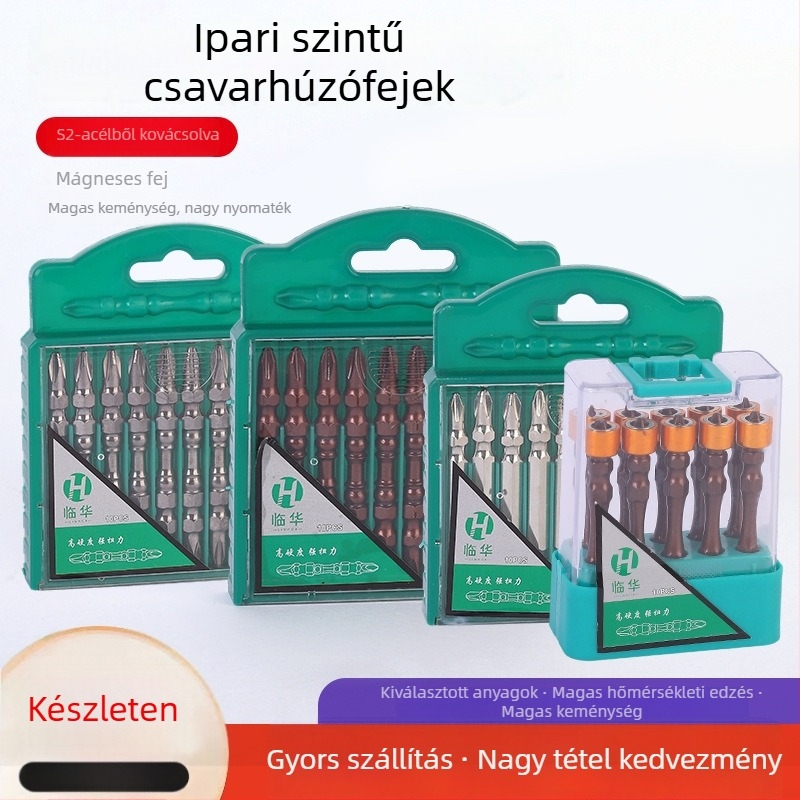 Kétoldalas Philips csavarhúzóbit, S2 szerszámacél, mágneses, magas szilárdságú