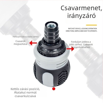 Csavarhúzó készlet reteszes mechanizmussal – kétoldalú fejű bitek, szénacél, konfigurációk 13-in-1 és 26-in-1.
