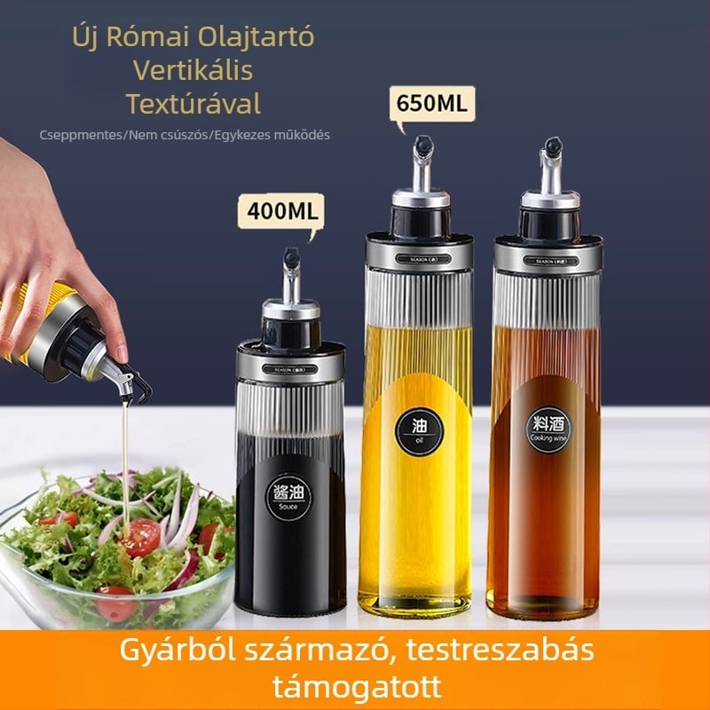 Üvegből készült olajtartó, modern egyszerű stílus, funkciók nélkül (Üveg; Modern egyszerű stílus; Funkciók nélkül; Első osztályú termék)