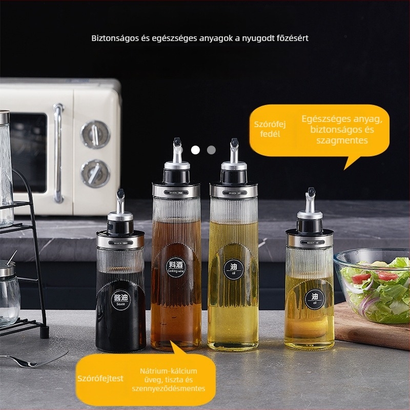 Üvegből készült olajtartó, modern egyszerű stílus, funkciók nélkül (Üveg; Modern egyszerű stílus; Funkciók nélkül; Első osztályú termék)