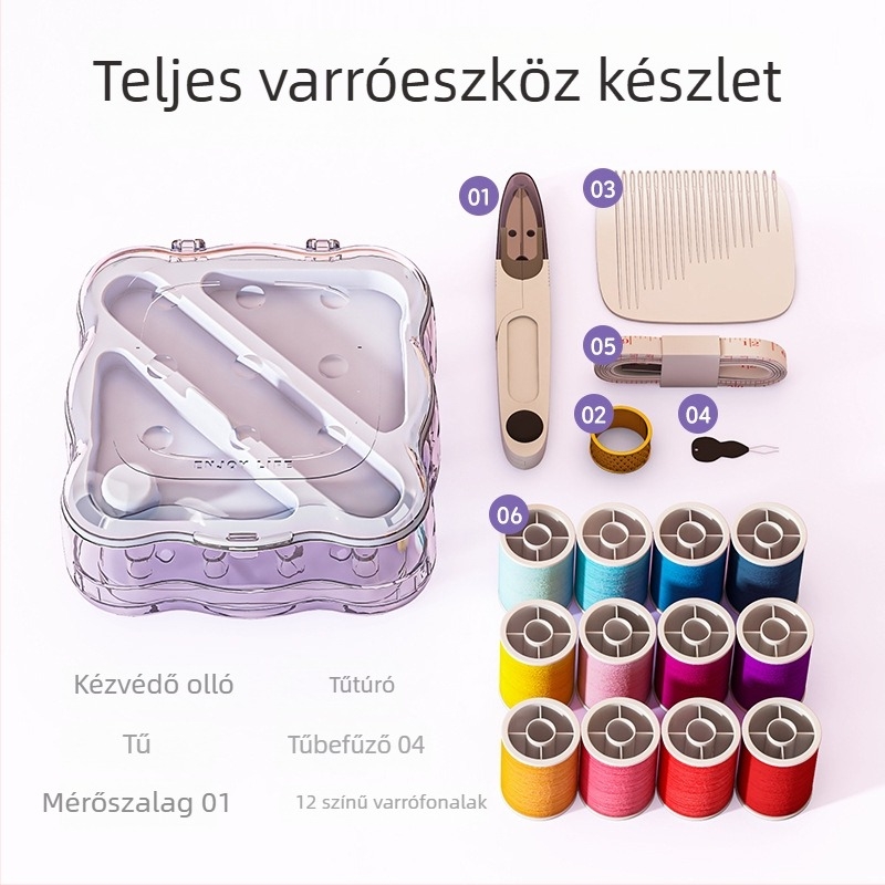 Hordozható varrókészlet mágneses szívó készlettel; 175 dobozos csomagolás; 228,5 g; testreszabás elérhető