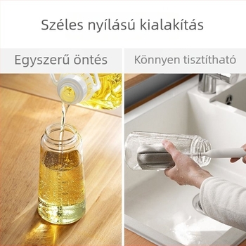 Üvegből készült olajtartó automata nyitás-zárás funkcióval — szivárgásmentes, konyhai üveg tároló szójaszósz és ecet számára