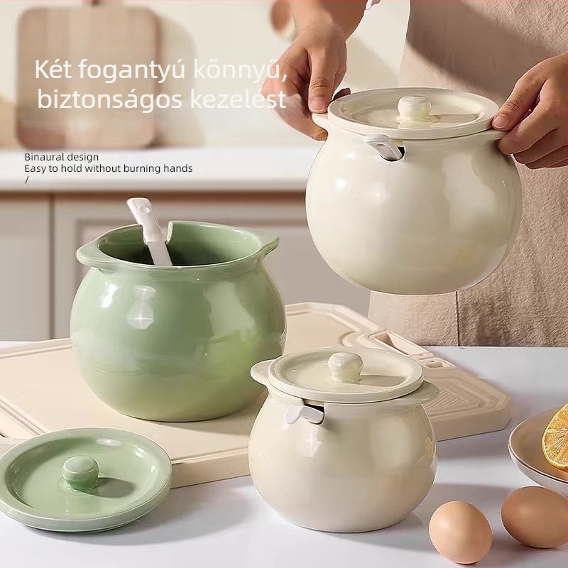 Kerámiás olajtartó sertészsírhoz és chiliolajhoz, forgatható, 1 db, modern, egyszerű stílusú fűszertartó