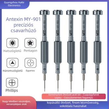 Ant Xin 17-darabos precíz csavarhúzó készlet, S2-es szerszámacél, mágneses, nem szigetelt, mobiltelefon javításához