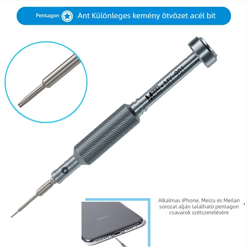 Ant Xin 17-darabos precíz csavarhúzó készlet, S2-es szerszámacél, mágneses, nem szigetelt, mobiltelefon javításához