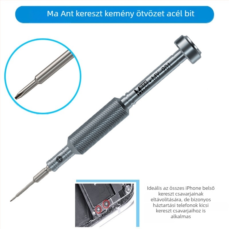 Ant Xin 17-darabos precíz csavarhúzó készlet, S2-es szerszámacél, mágneses, nem szigetelt, mobiltelefon javításához