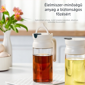 Üveg olajtartó automata nyitófedéllel — olajhoz és fűszerekhez, modern minimalista stílus, Joman