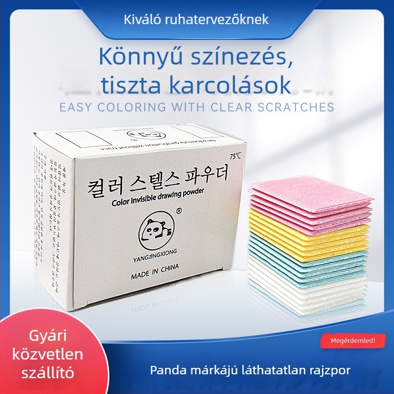 Panda láthatatlan jelölő por varrógépekhez — hő hatására eltűnő, viaszos alapú jelölő por; 50 db, 186 g