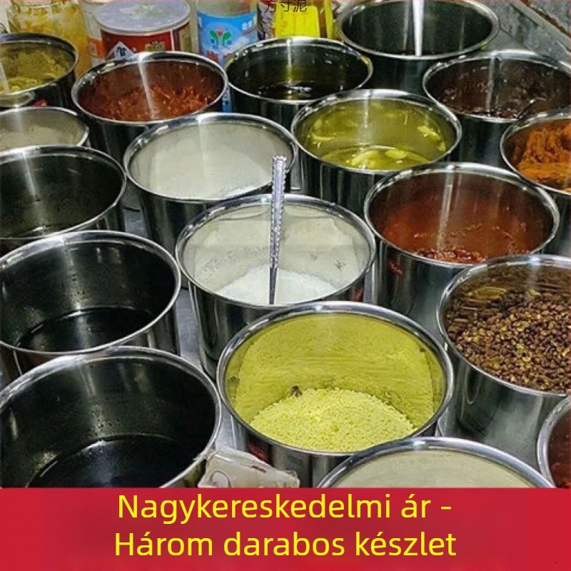 Rozsdamentes acél fűszertartó, nagy kapacitású, éttermi konyha és hot pot használatra