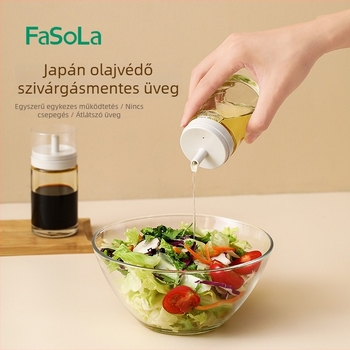 FaSoLa üveg olajadagoló palack, automata nyitás-zárás, modern minimalista stílus