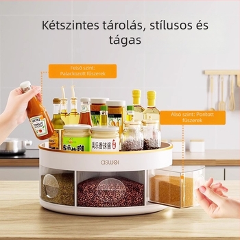 Forgó fűszertartó és multifunkcionális konyhai tároló