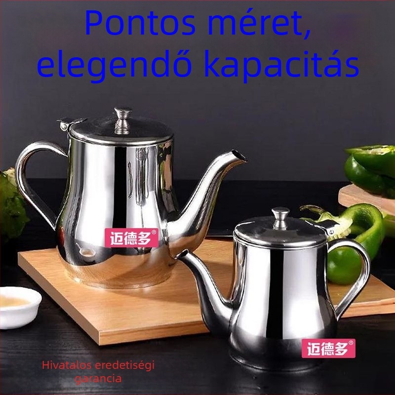 Megvastított rozsdamentes acél olajtartó szűrővel és üledékszűrővel, szivárgásmentes konyhai töltőpohár olajhoz, borhoz és fűszerekhez